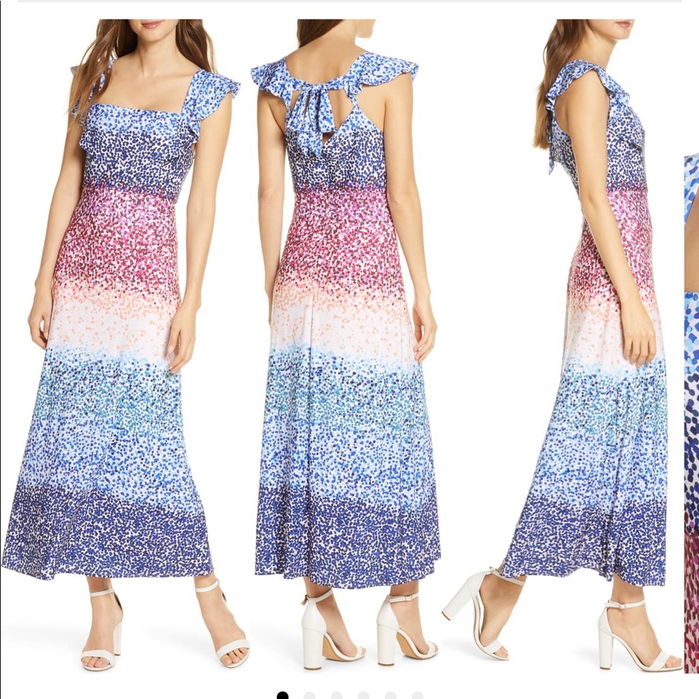 Julia Jordan Ruffle Sleeve Maxi Dress